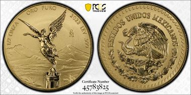 2022-Mo 1/2 oz Libertad Gold  Reverse Proof PR70