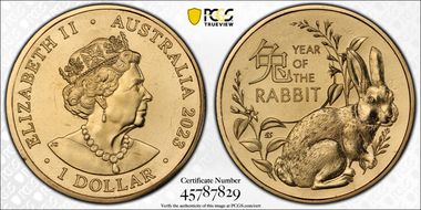 2023 $1 Year of the Rabbit MS68