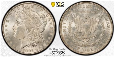 1891 $1 MS64