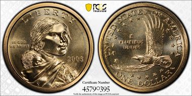 2003-P SAC$1 MS68