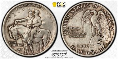 1925 50C Stone Mtn. - S.C. XF40