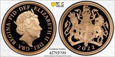 2022 Sov Platinum Jubilee Piedfort RE PR70DCAM