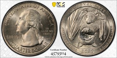 2020-P 25C American Samoa NP MS66