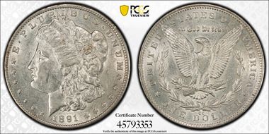 1891-CC $1 AU53