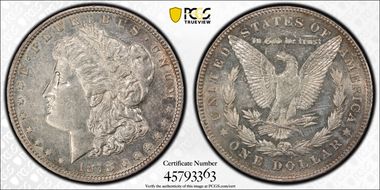 1878 7/8TF $1 Strong AU53