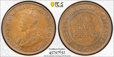 1913 1/2D MS63BN
