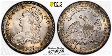 1821 50C MS63