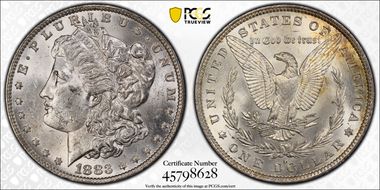 1883-O $1 MS62