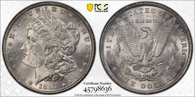 1887 $1 MS62