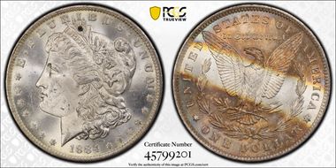 1884-O $1 VAM 6, O/O MS64