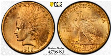 1913-S $10 MS64+