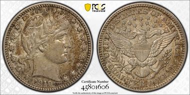 1910-D 25C AU55