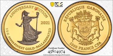 2021 1000 Fr Britannia Anniversary Edition PR69DCAM