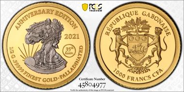 2021 1000 Fr Eagle Liberty Anniversary Edition PR69DCAM