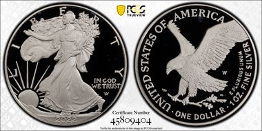 2022-W  $1 Silver Eagle Congratulations Set First Strike PR69DCAM