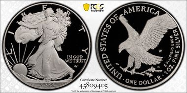2022-W  $1 Silver Eagle Congratulations Set First Strike PR70DCAM