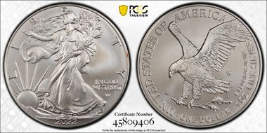 2022-W $1 Burnished Silver Eagle First Strike SP70