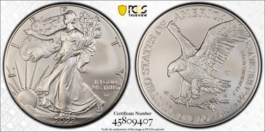 2022-W $1 Burnished Silver Eagle First Strike SP70