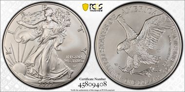 2022-W $1 Burnished Silver Eagle First Strike SP70