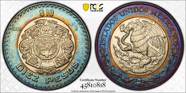 1998-Mo 10 Peso KM-616 MS64
