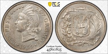 1939 Peso AU58