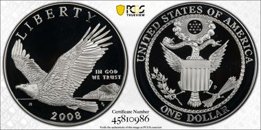 2008-P $1 Bald Eagle PR60DCAM