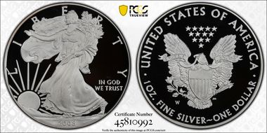 2008-W $1 Silver Eagle PR69DCAM