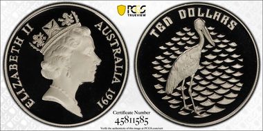 1991 $10 Stork PR69DCAM