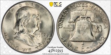 1952-S 50C MS64FBL