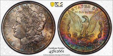 1881-O $1 AU58+