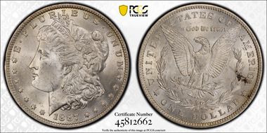 1887-O $1 VAM 30A, TY Clash MS63