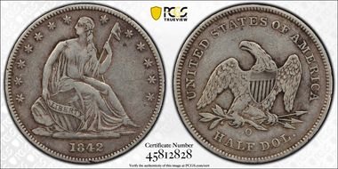 1842-O 50C Small Date, Rev. of 1839 VF30