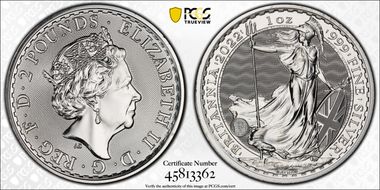 2022 £2 Britannia Ag MS67