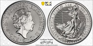 2022 £2 Britannia Ag MS68