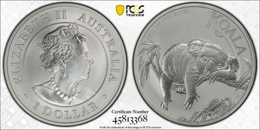 2022-P $1 Koala Ag MS70