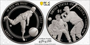 2022-P $1 Negro Leagues Baseball w/100 Privy First Strike PR69DCAM