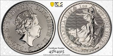 2022 £2 Britannia Ag MS67