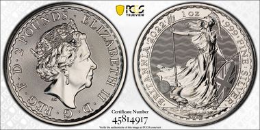 2022 £2 Britannia Ag MS67