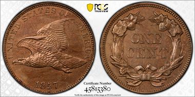 1857 1C Flying Eagle N1