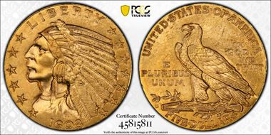 1908-D $5 N1
