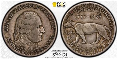 1927 50C Vermont VF35