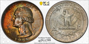 1957-D 25C MS67