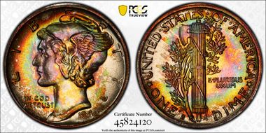 1942-S 10C MS68+ FB