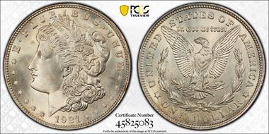 1921 $1 Morgan MS66+ 
