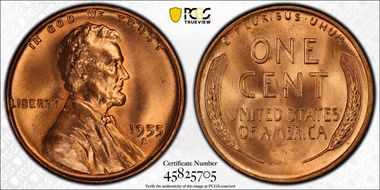 1955-S 1C MS67RD