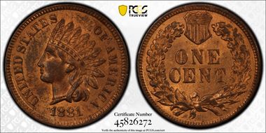 1881 1C MS64RB