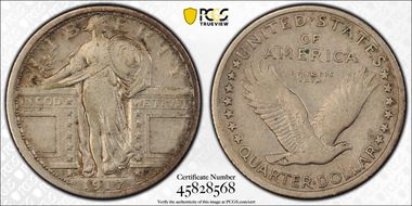 1917-S 25C Type 1 VF25