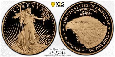 2022-W $50 Gold Eagle PR69DCAM