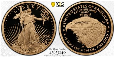 2022-W $10 Gold Eagle PR70DCAM