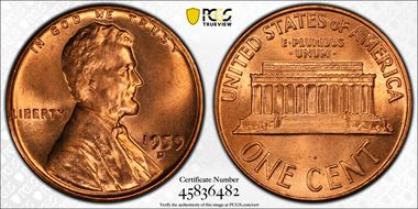 1959-D 1C MS66RD